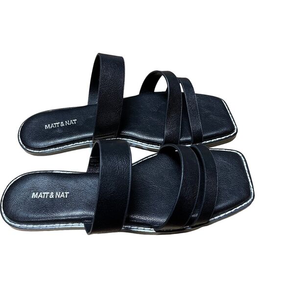 Matt & Nat Slide Sandal Womens Size US 8 UK 6 EU 39 ANZU Vegan Black New in Box - Picture 8 of 10